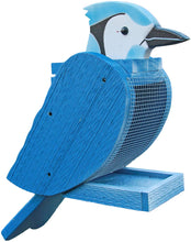 Load image into Gallery viewer, Amish-handcrafted Blue Jay Bird Feeder