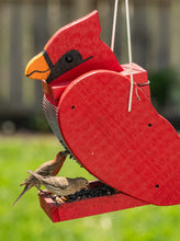 Load image into Gallery viewer, Amish-handcrafted Cardinal Bird Feeder
