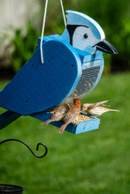 Load image into Gallery viewer, Amish-handcrafted Blue Jay Bird Feeder