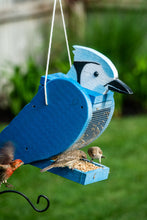 Load image into Gallery viewer, Amish-handcrafted Blue Jay Bird Feeder