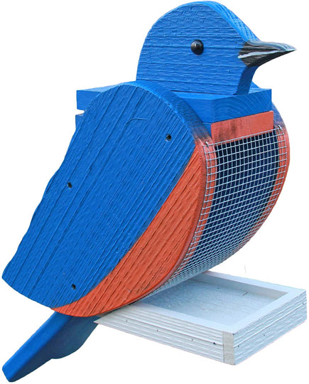 Amish-handcrafted Bluebird Bird Feeder